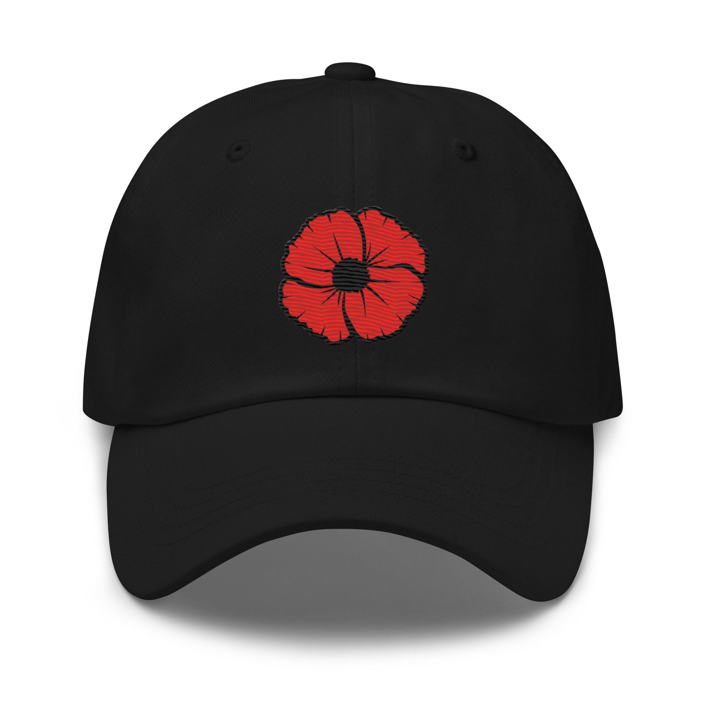Embroidered Poppy Dad hat
