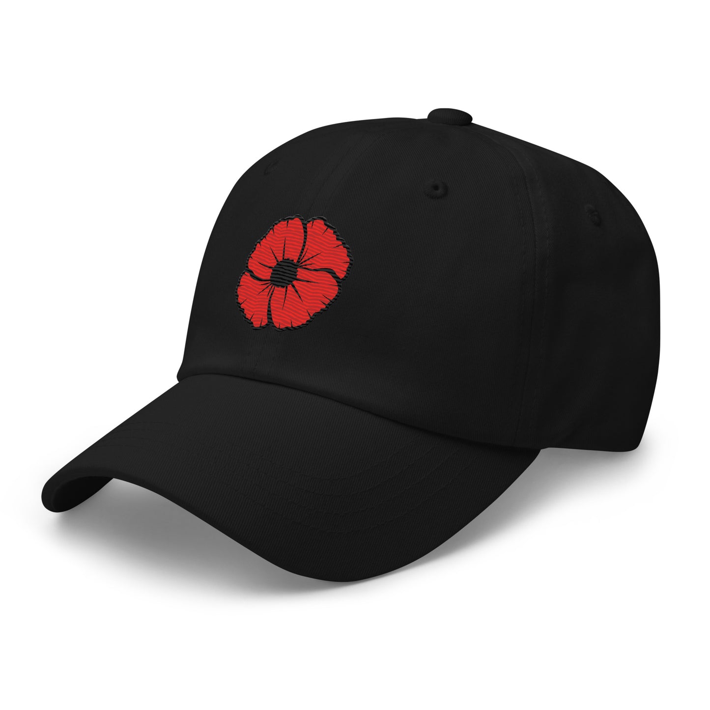 Embroidered Poppy Dad hat