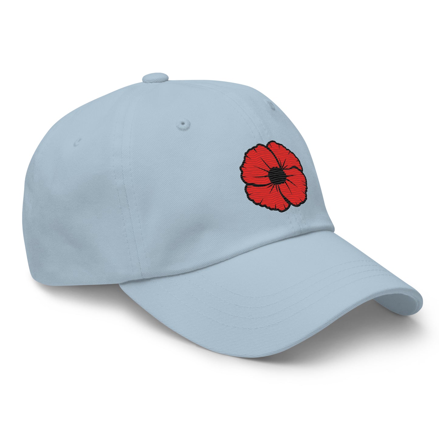 Embroidered Poppy Dad hat