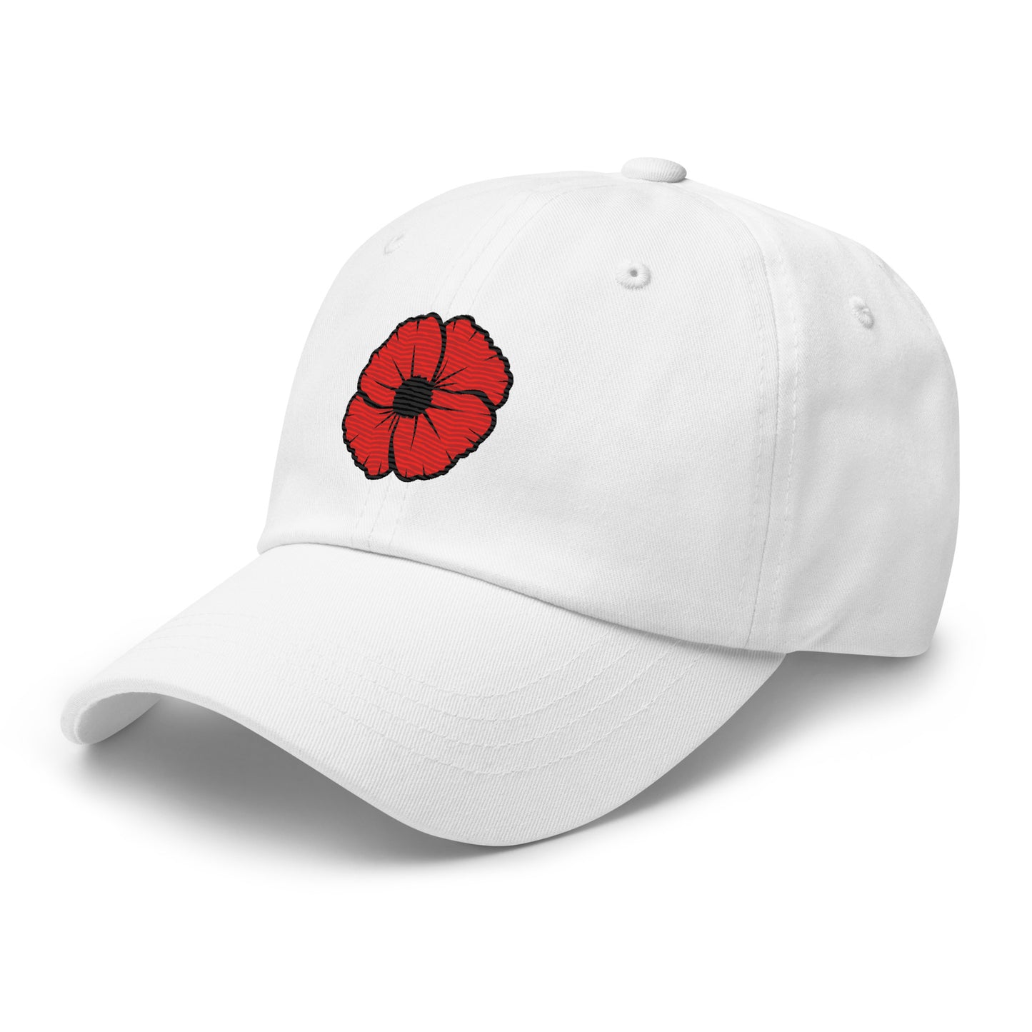 Embroidered Poppy Dad hat