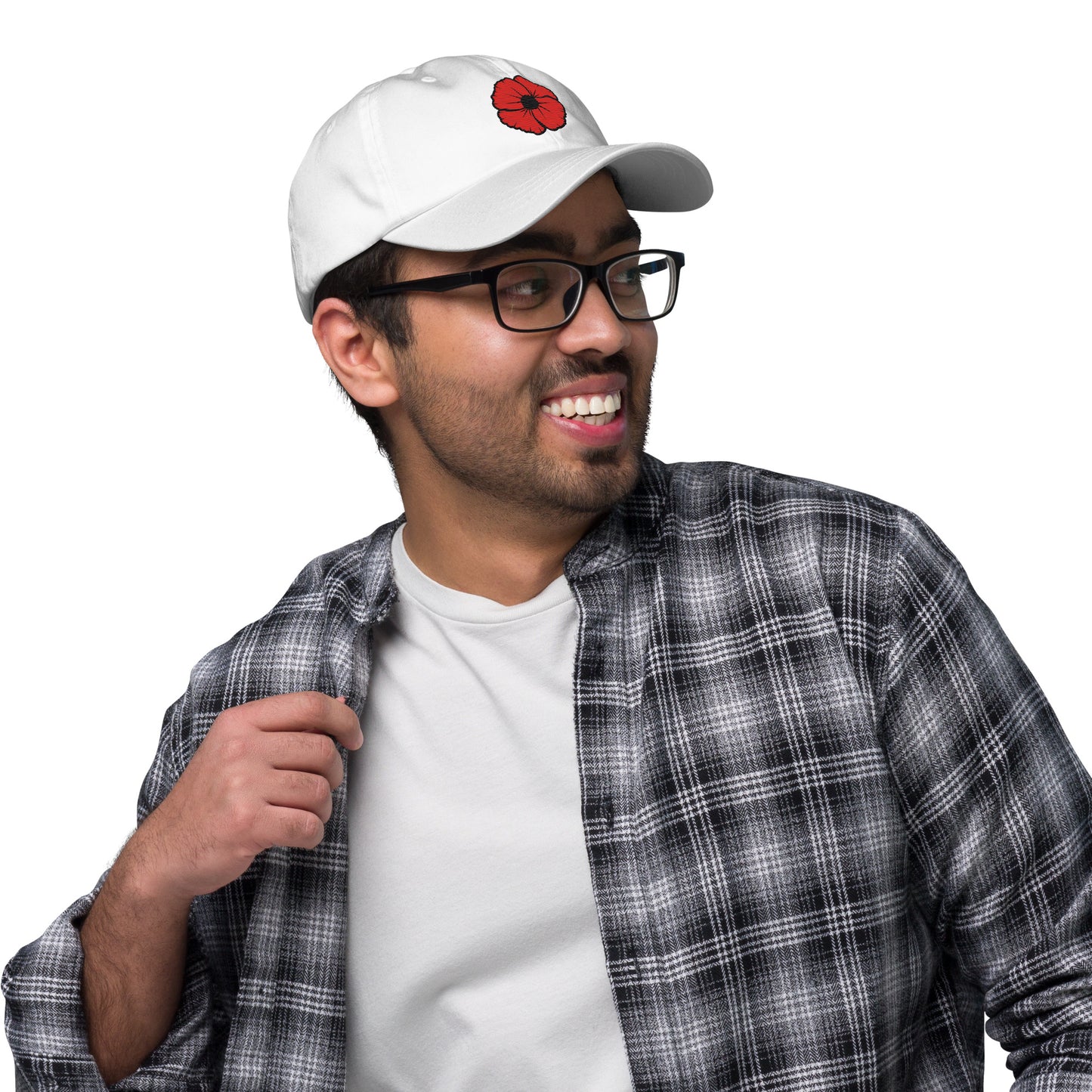 Embroidered Poppy Dad hat