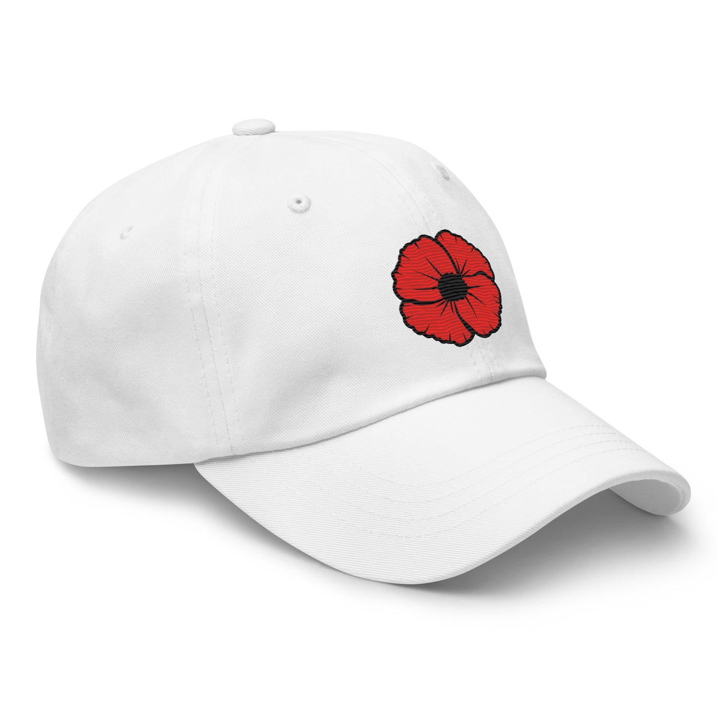 Embroidered Poppy Dad hat