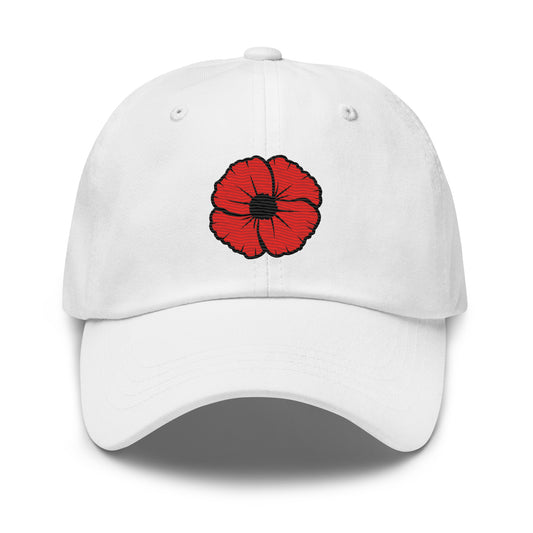 Embroidered Poppy Dad hat