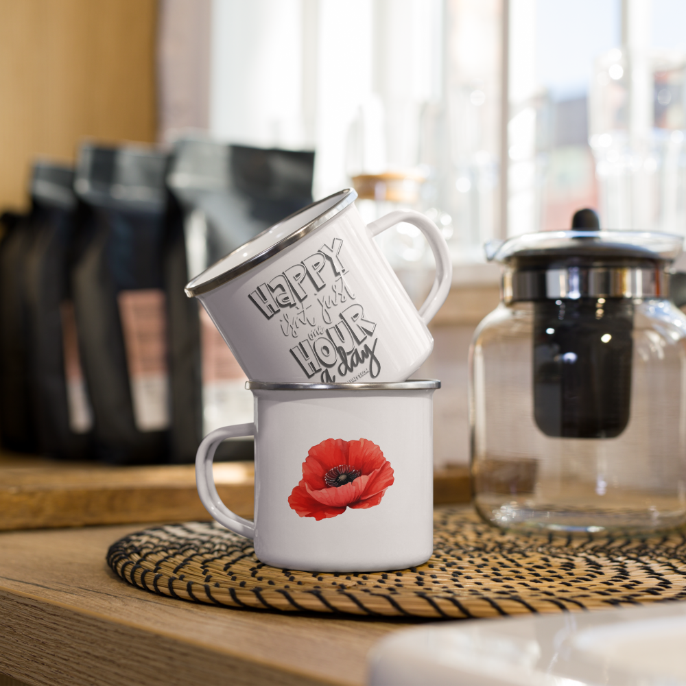 "Real Happy" Enamel Mug