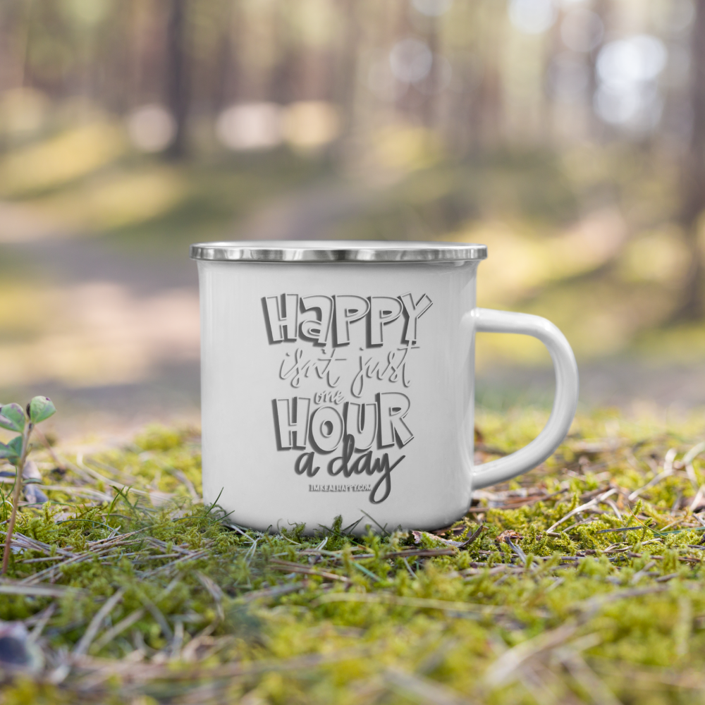 "Real Happy" Enamel Mug